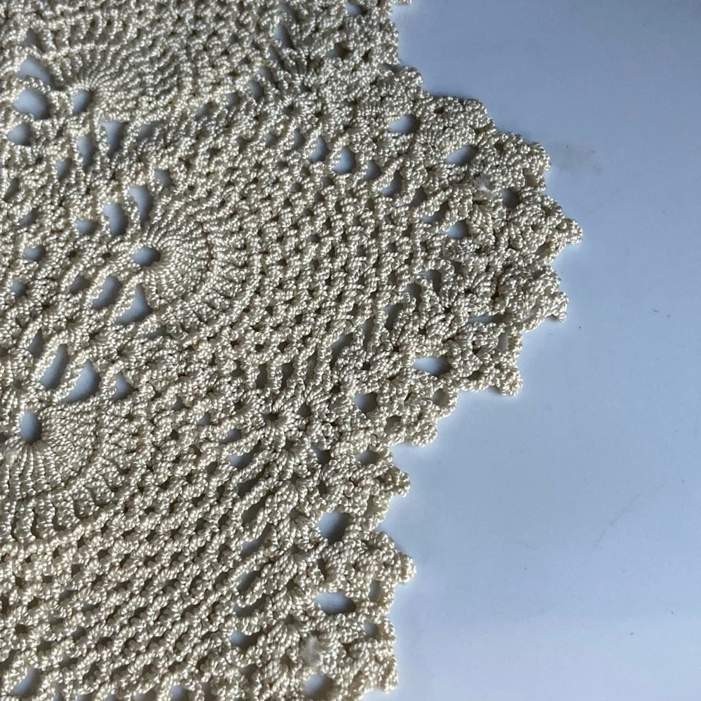 Hand Crochet Diamond Shaped Dresser Duster